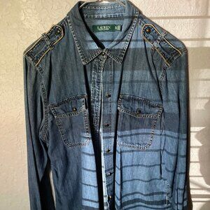 Lauren Ralph Lauren Military Style Jean Shirt (XL)